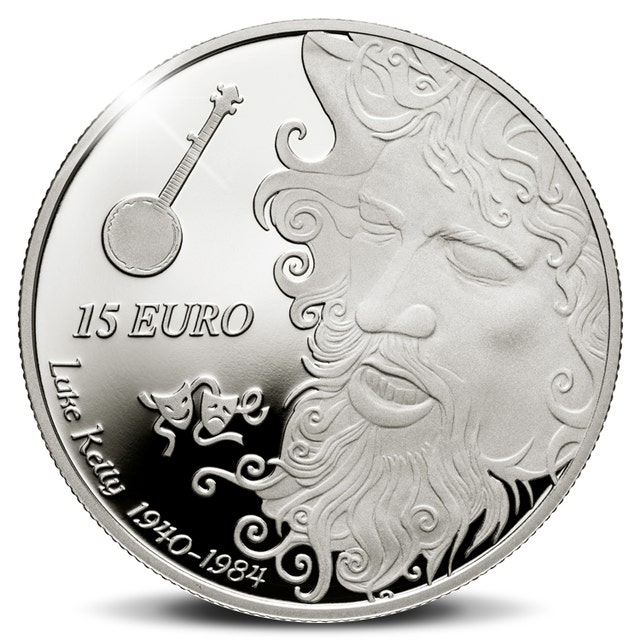 Luke Kelly €15 Silver Proof coin 2020