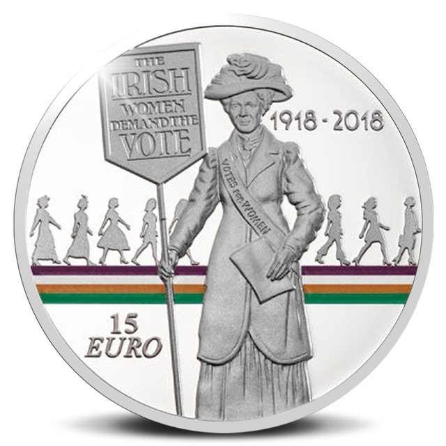 Women's Right to Vote 100 Year Anniversary €15 Silver Proof coin 2018