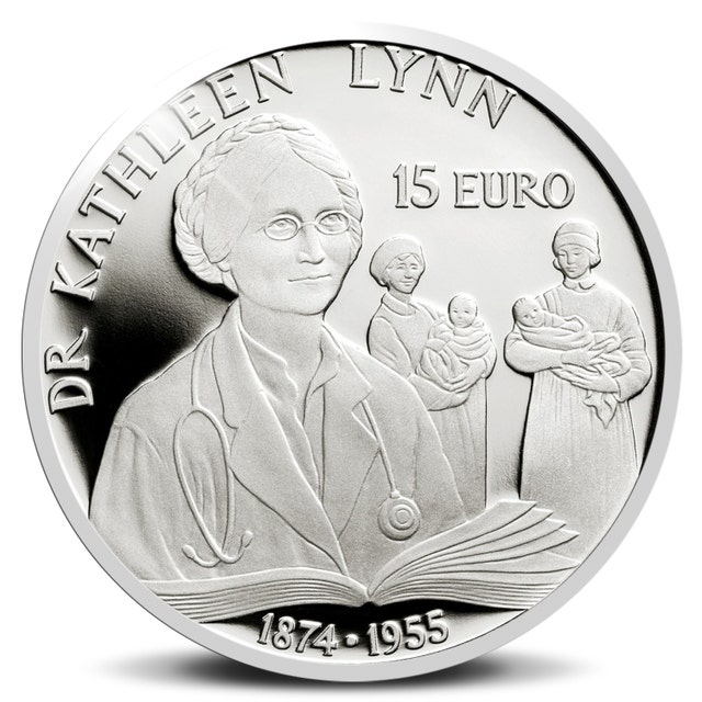 Dr Kathleen Lynn &euro;15 Silver Proof Coin 2022